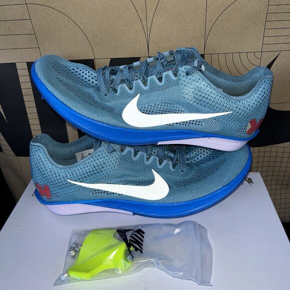 Nike ZoomX Dragonfly 2 Denim Turquoise Track Men 6/Womens 7.5 HQ1855-400 - Picture 1 of 8